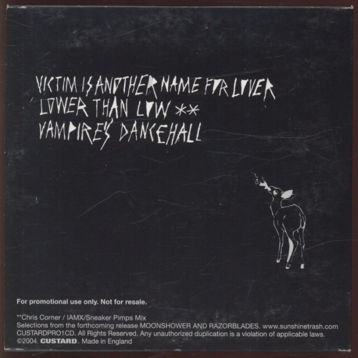 Sunshine - Victim Is Another Name For Lover; Lower Than Low; Vampire's Dancehall (CD)