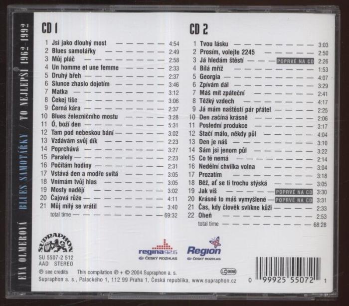 Eva Olmerová - Blues samotářky / To nejlepší 1962-1992 (2xCD)