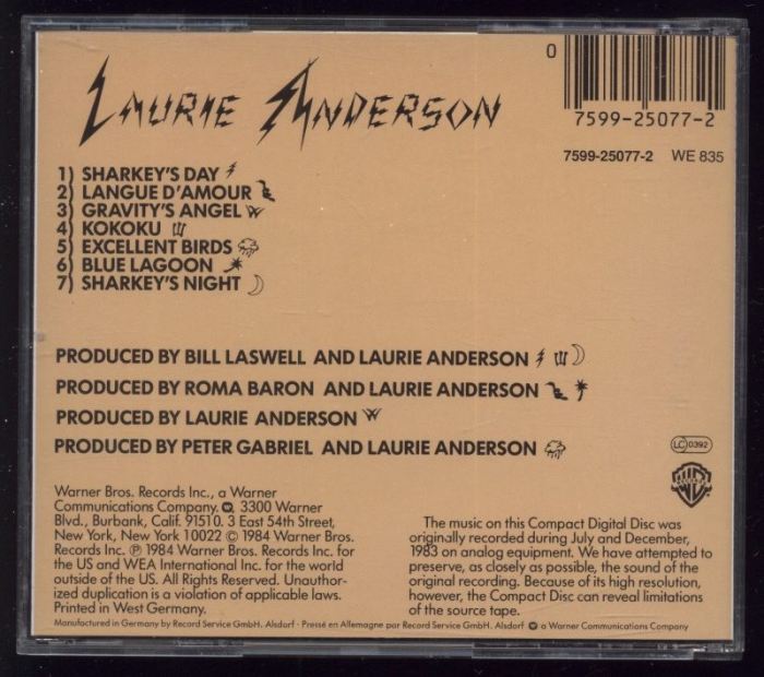 Laurie Anderson - Mister Heartbreak (CD)