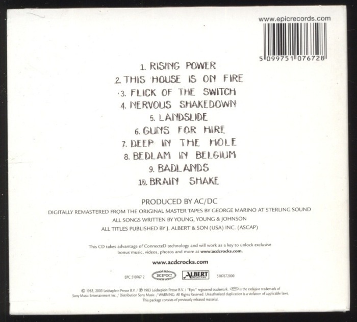 AC/DC - Flick Of The Switch (CD)