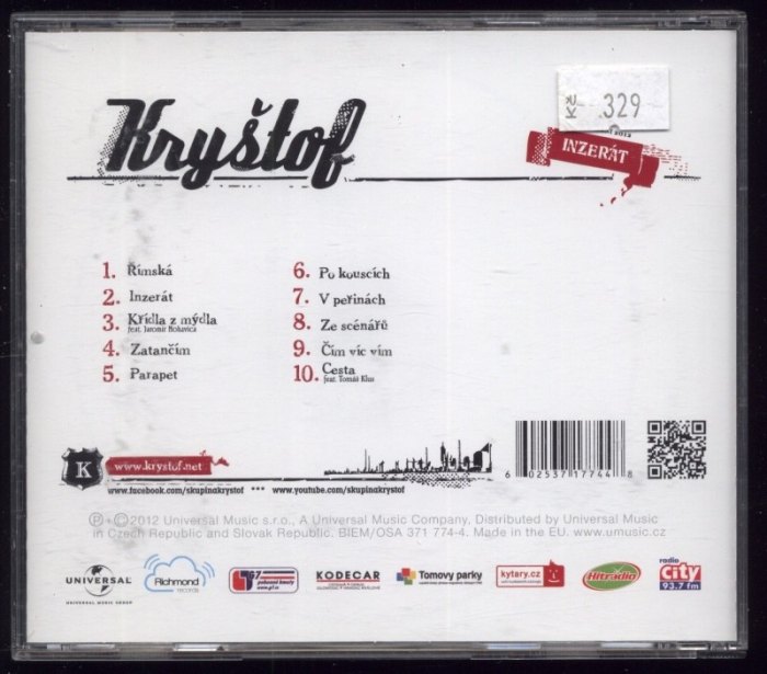 Kryštof - Inzerát (CD)