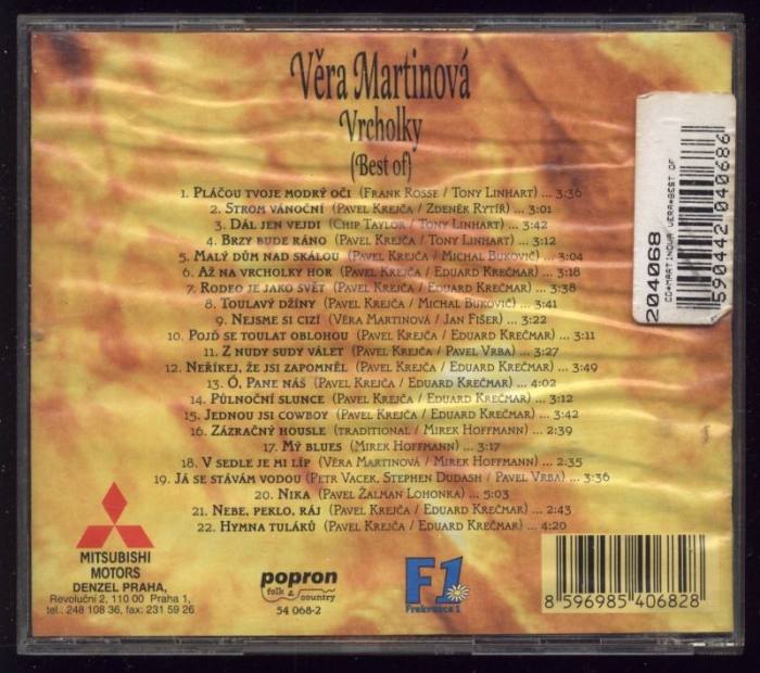 Věra Martinová - Vrcholky (Best Of) (CD)