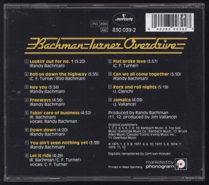 Bachman Turner Overdrive - BTO's Greatest (CD)