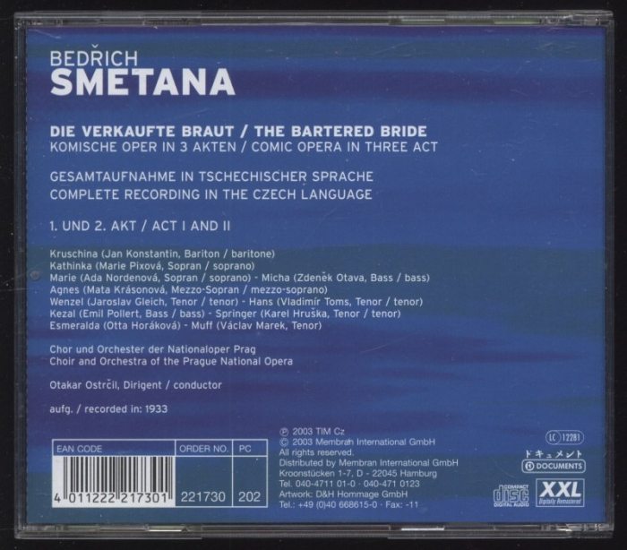 Smetana, Bedřich - Die Verkaufte Braut - The Bartered Bride (2CD)