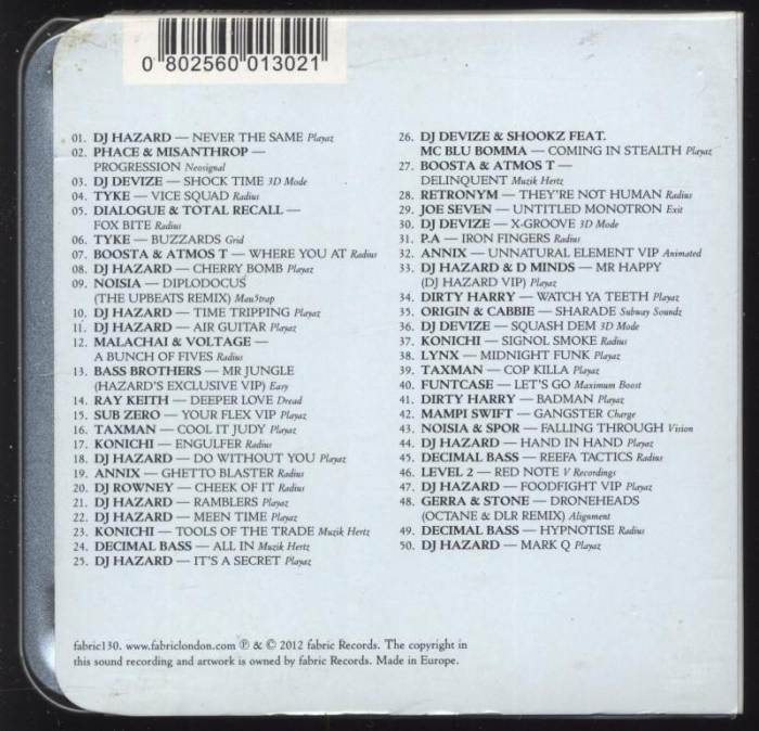 DJ Hazard - Fabriclive 65 (CD)
