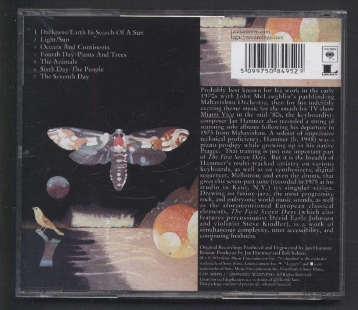 Jan Hammer - The First Seven Days (CD)