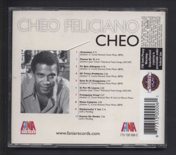Jose "Cheo" Feliciano - Cheo (CD)