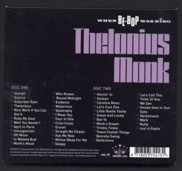 Thelonious Monk - When Be-Bop Was King (2CD)
