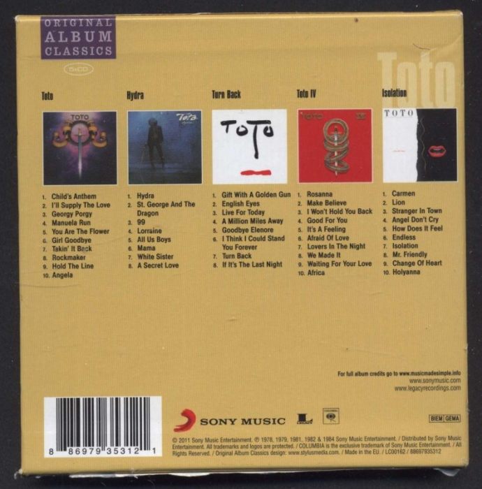 Toto - Original Album Classics (5CD)