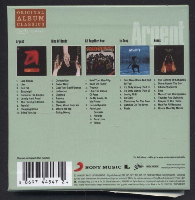 Argent - Original Album Classics (5CD)