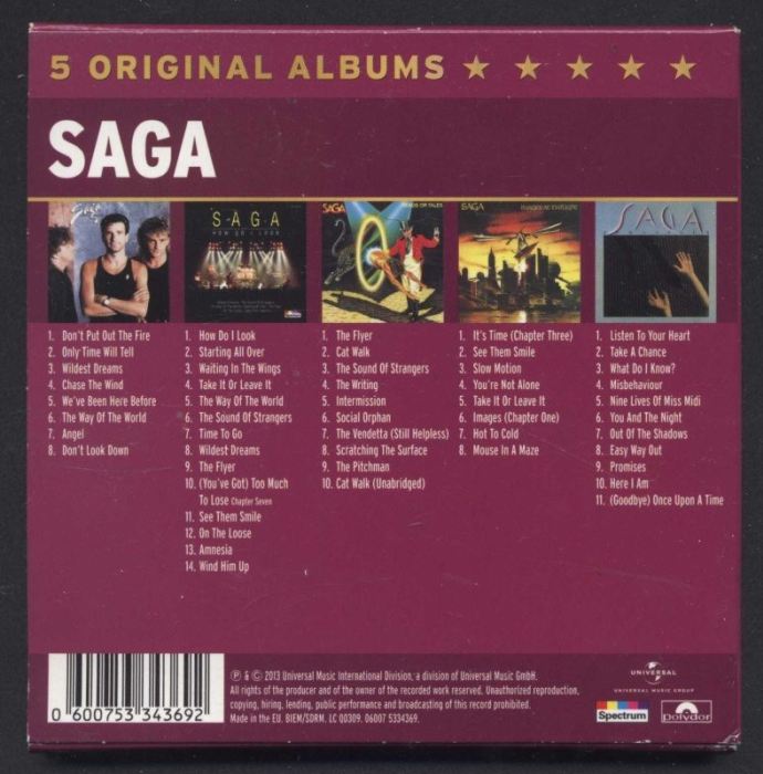 Saga - 5 Original Albums (5CD)