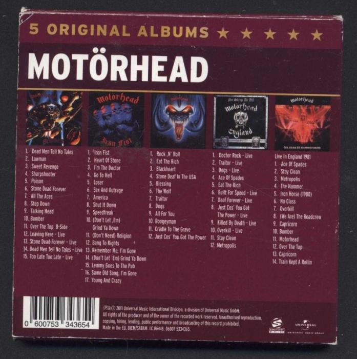 Motörhead - 5 Original Albums (5CD)