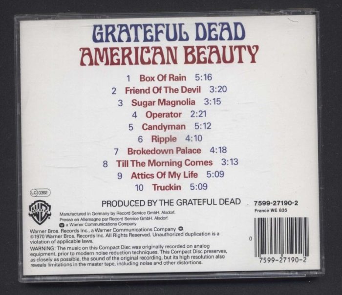 Grateful Dead - American Beauty (CD)