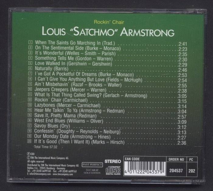 Louis "Satchmo" Armstrong - Rockin' Chair (CD)