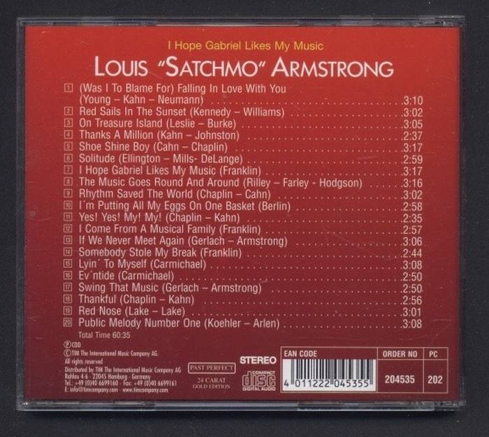 Louis "Satchmo" Armstrong - Hope Gabriel Likes My Music (CD)