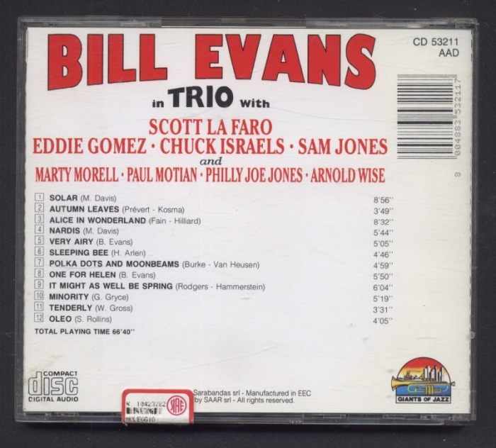 Bill Evans - In Trio (CD)