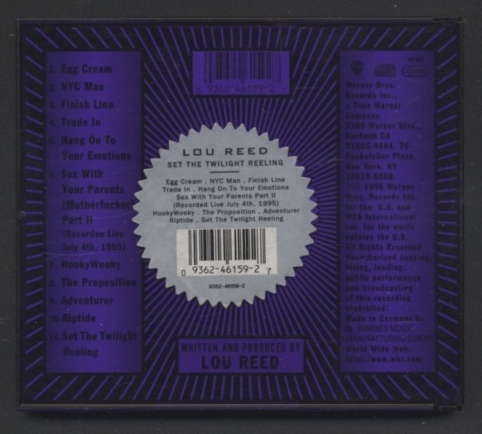 Lou Reed - Set The Twilight Reeling (CD)