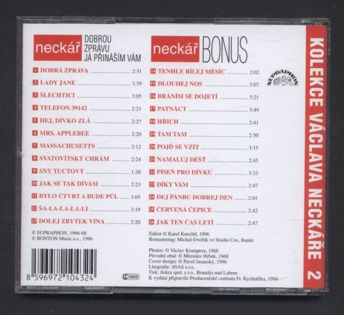 Václav Neckář - Dobrou zprávu já přináším vám (CD)