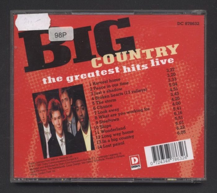 Big Country - The Greatest Hits Live (CD)