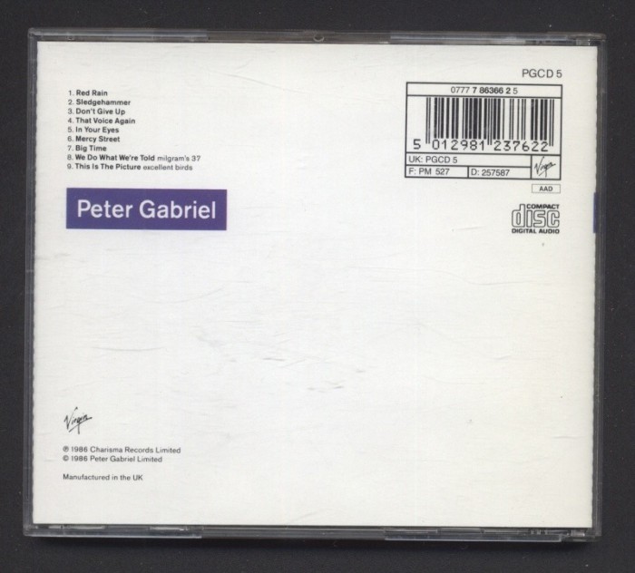 Peter Gabriel - So (CD)