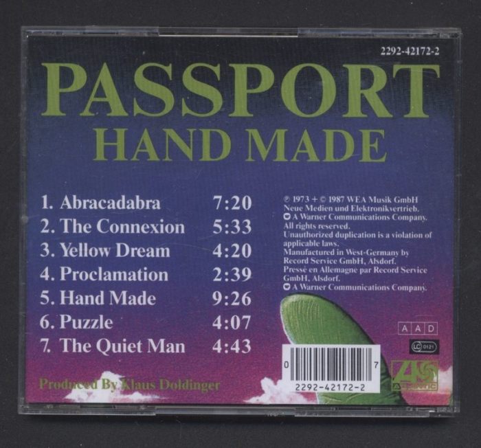 Passport - Hand Made (CD)