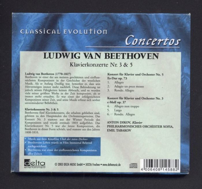 Ludwig van Beethoven - Beethoven - Klavierkonzerte Nr. 3  a  5 (CD)