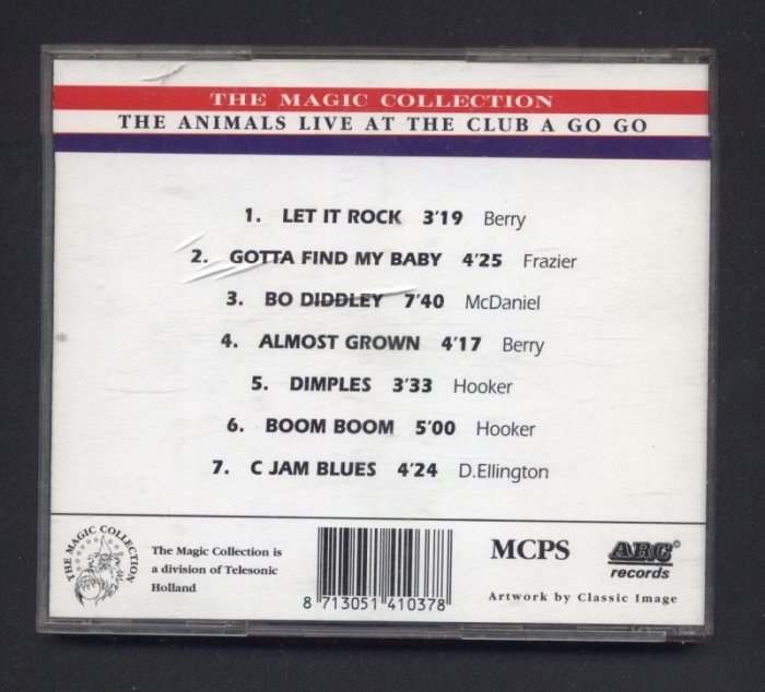 The Animals - Live At The Club A Go Go (CD)