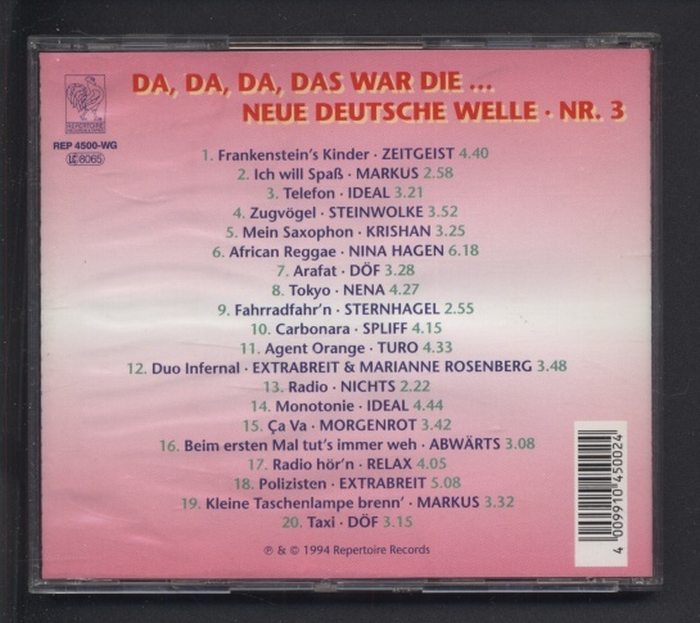 Various - Da, Da, Da, Das War Die ... Neue Deutsche Welle Nr. 3 (CD)