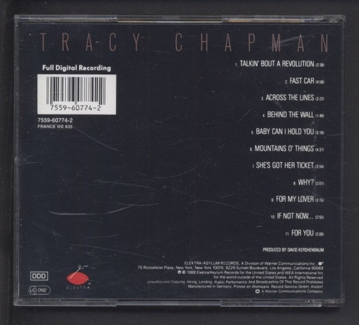 Tracy Chapman - Tracy Chapman (CD)