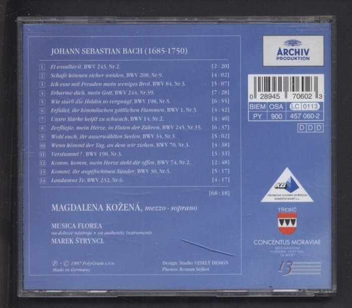 Bach, Magdalena Kožená - Arias (CD)