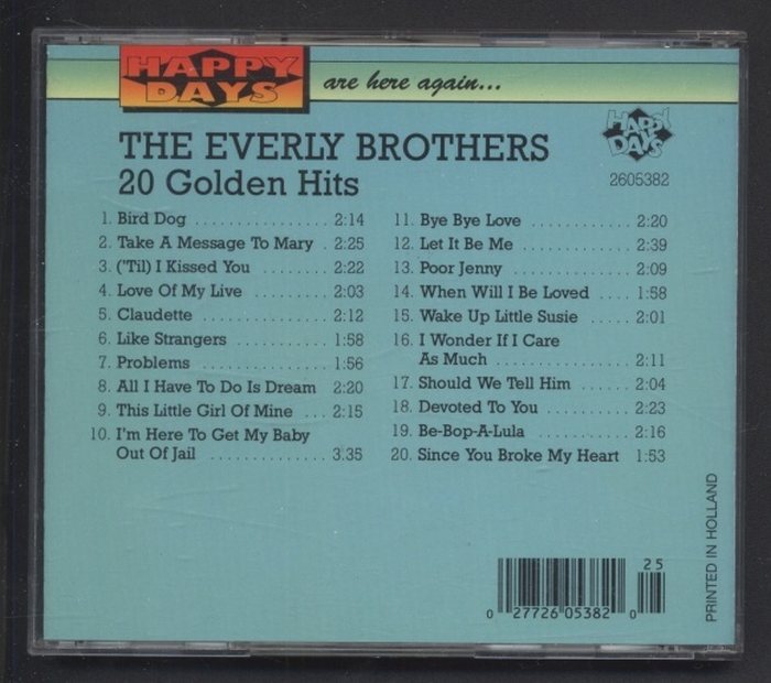 Everly Brothers - 20 Golden Hits (CD)