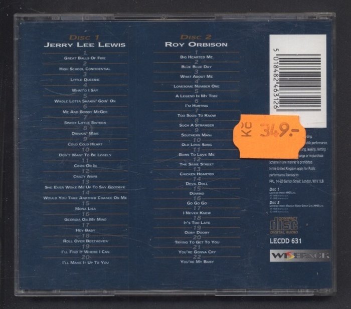 Jerry Lee Lewis / Roy Orbison - The Essential Collection (2CD)
