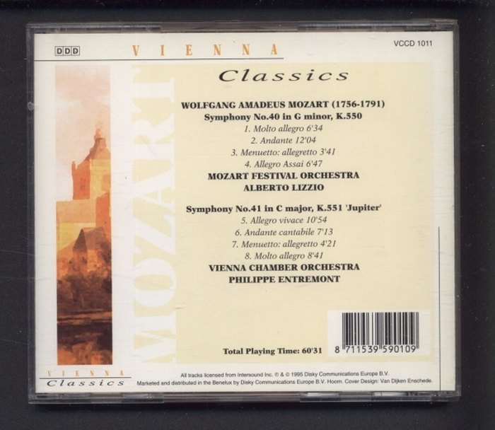 Wolfgang Amadeus Mozart - Alberto Lizzio a Mozart Festival Orchestra - Symphonies No. 40 In G Minor - No. 41 In C Major "Jupiter" (CD)