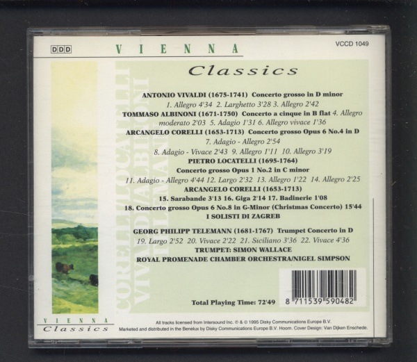 Vivaldi / Albinoni / Corelli / Locatelli / Telemann - Concerto grosso in D minor, Concerto a cinque in B flat, Concerto grosso Op. 6 No.4 in D, Concerto grosso Op. 1 No. 2 in C minor, Trumpet Concerto in D (CD)