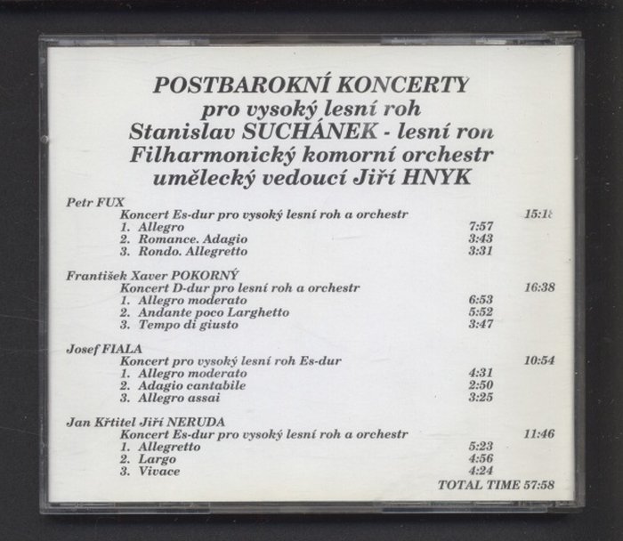 Filharmonický komorní orchestr, sólista Stanislav Suchánek - Postbarokní koncerty pro vysoký lesní roh (CD)
