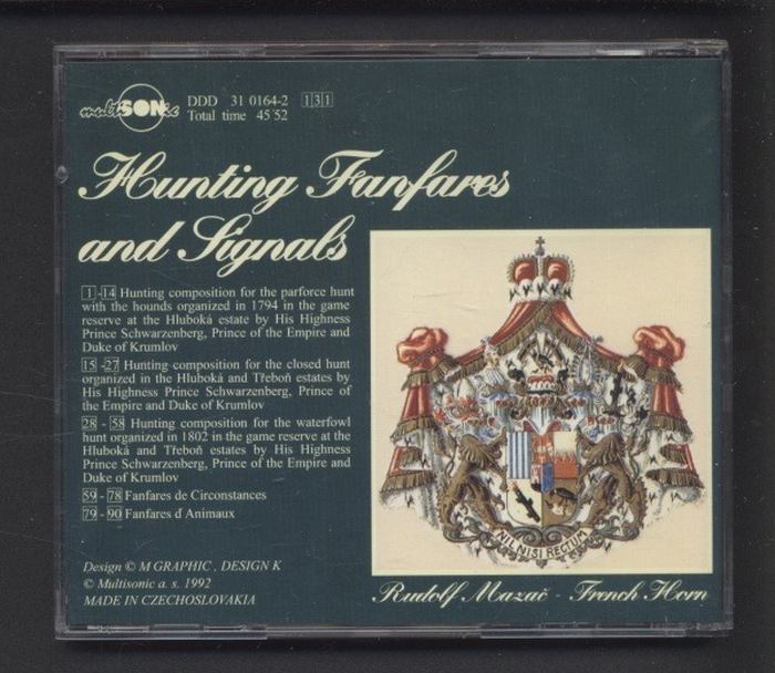 Rudolf Mazač, French horn - Hunting Fanfares and Signals (CD)