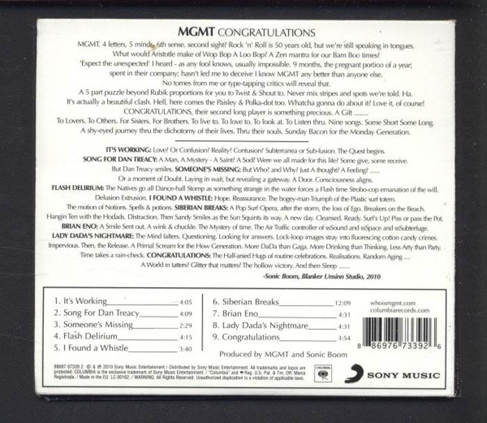 MGMT - Congratulations (CD)