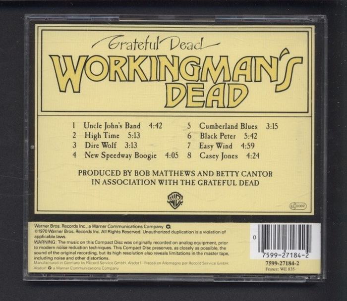 The Grateful Dead - Workingman's Dead (CD)