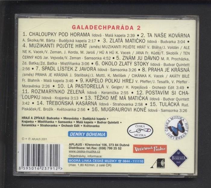 Various - Galadechparáda 2 - Nejkrásnější písničky české a moravské dechovky (CD)