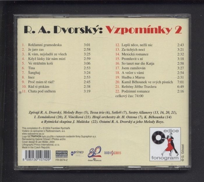 R. A. Dvorský - Vzpomínky 2 (CD)