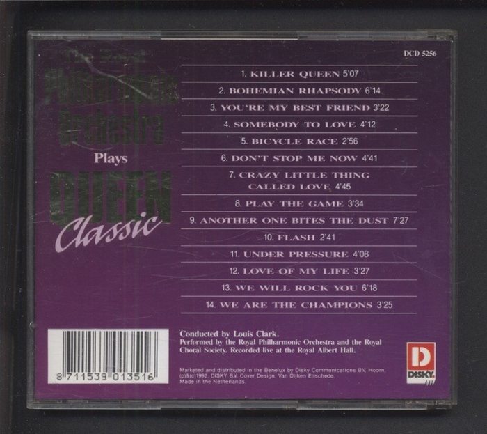 The Royal Philharmonic Orchestra, Conductor Louis Clark - Plays Queen Classic (CD)