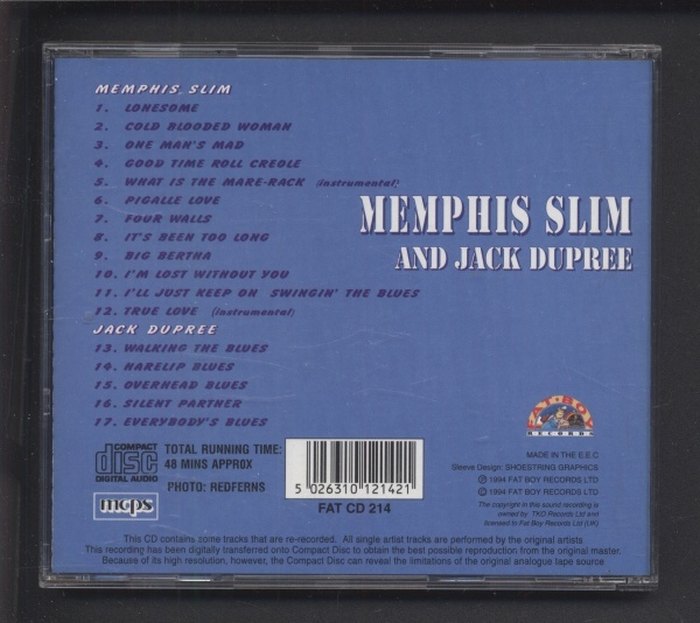 Memphis Slim, Jack Dupree - Two Shades Of Blues (CD)