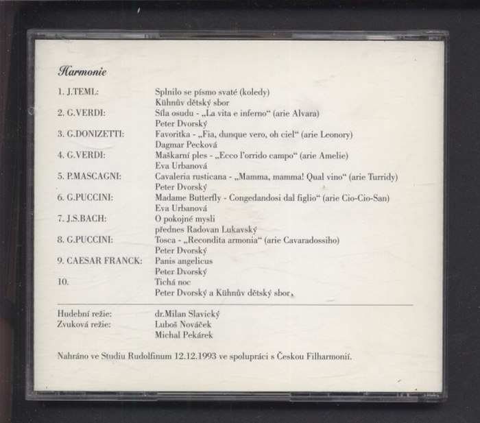P. Dvorský, D. Pecková, E. Urabnová - Koncert Harmonie live - Dobročinný koncert pro nadace BARIÉRY a HARMONY (CD)