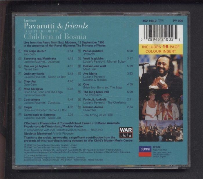 Luciano Pavarotti - For The Children Of Bosnia (CD)