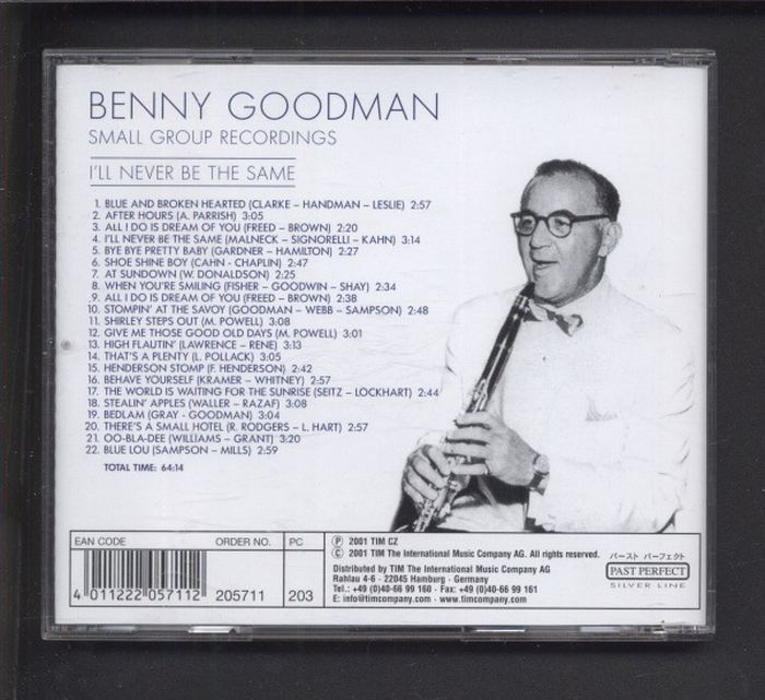 Benny Goodman - Benny Goodman - Small Group Recording (CD)