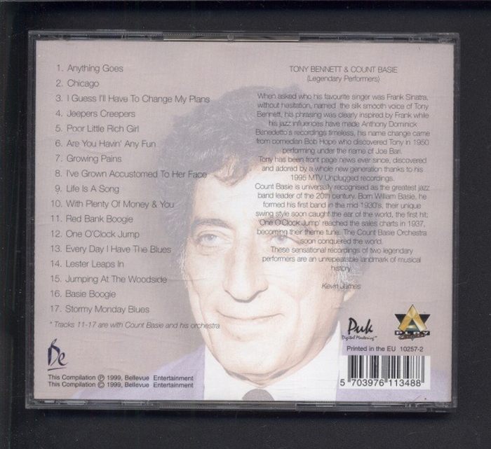 Tony Bennett  a  The Count basie Orchestra - Legendary Performers (CD)