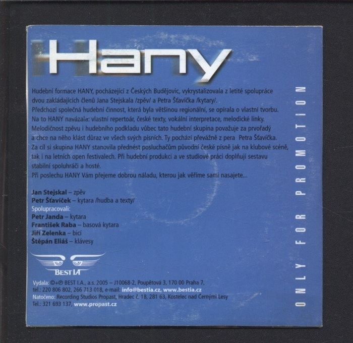 Hany - Tak se mě vzdej / Klíč (CD-single)