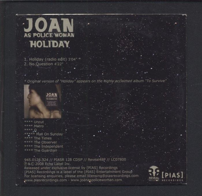 Joan As Police Woman - Holiday (CD-single)