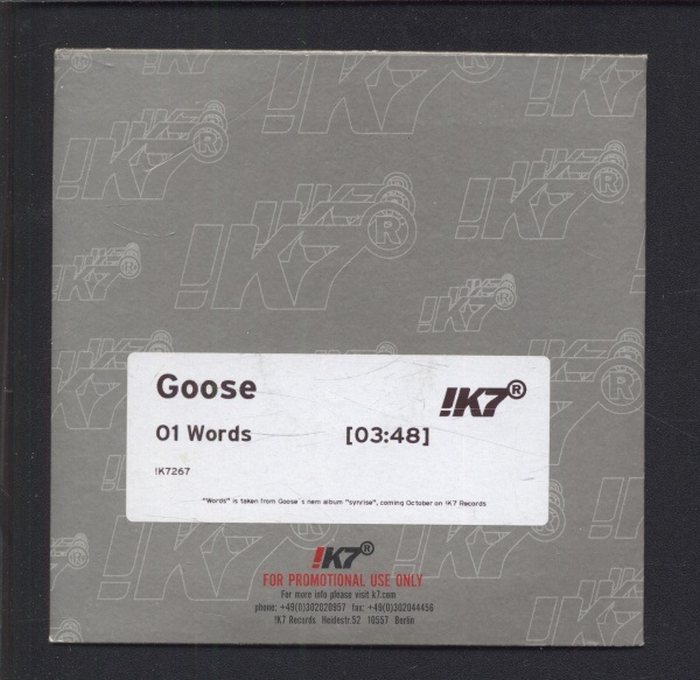 Goose - Words (CD-single)