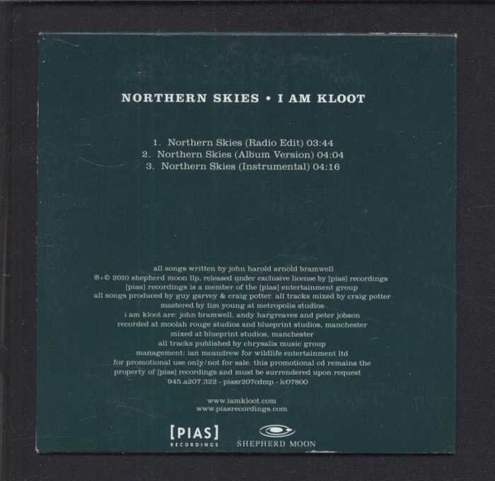 I Am Kloot - Northern Skies (CD-single)